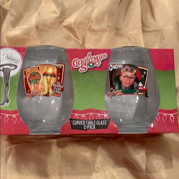 New “ A Christmas Story” boxed Curved Glasses - Picture 5 of 9